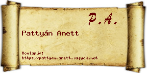Pattyán Anett névjegykártya